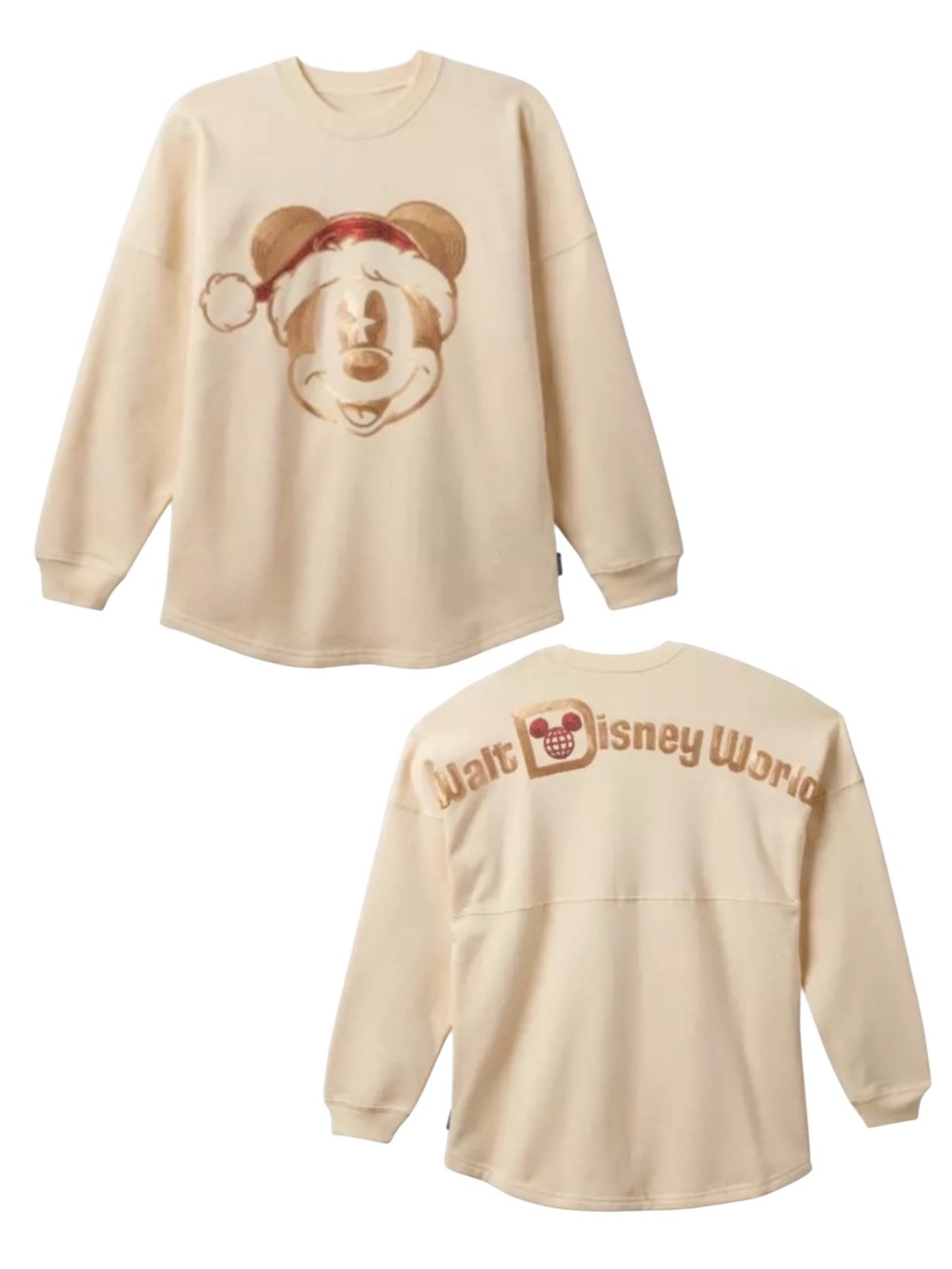 Mickey Mouse Sequined Holiday Spirit Jersey Walt Disney World Size XS
